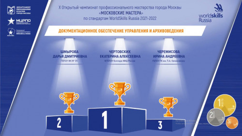 X Открытый чемпионат профессионального мастерства города Москвы «Московские мастера»